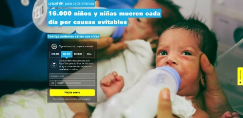 UNICEF Chile Donation Platform